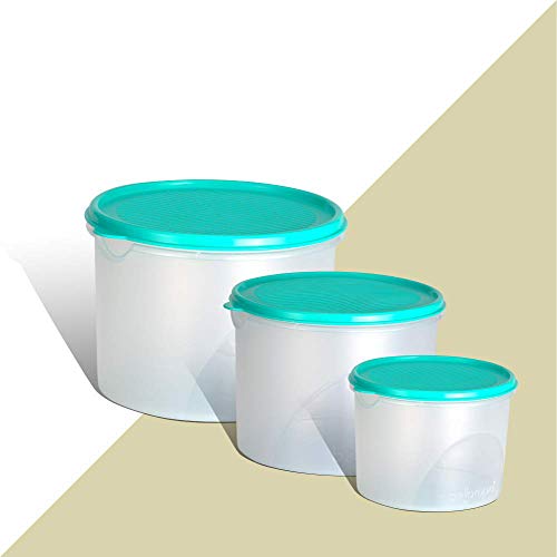 Image of Belocopia Plastic Container - 8600ml, 3 Pieces, Aqua Green