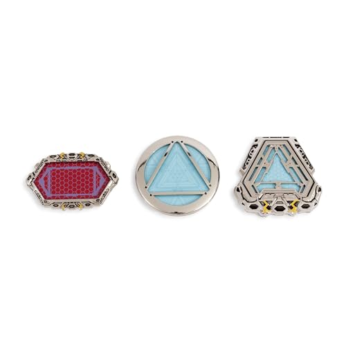 Marvel Studios Iron Man 3-Piece Light-Up Arc Reactor Magnetic Pin Replica Box Set Costume Jewelry for Cosplay and Display