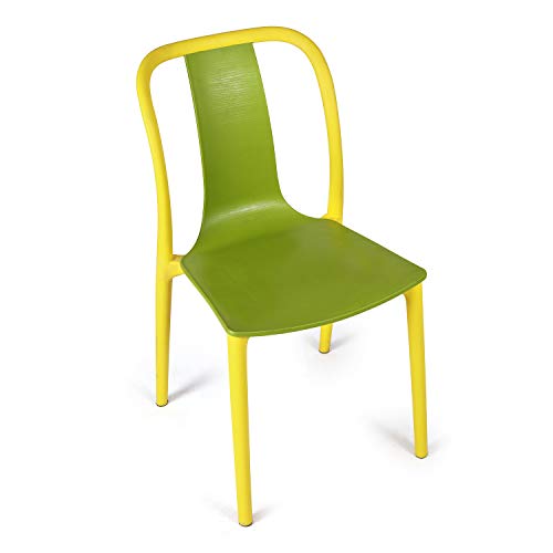 Image of Cello Cheer Chair Set Pack of 2 - Green, Yellow | Strong and Durable | Easy to Clean | Chair for Living Room, Bed Room, Kitchen, Office Room, Outdoor | 3 Years Warranty