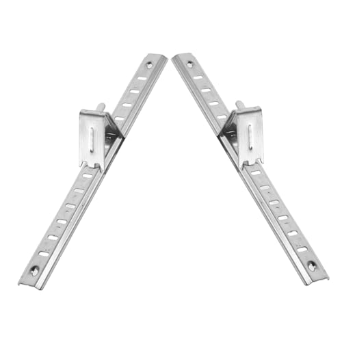 TIDTALEO 2pezzi Supporto in Acciaio Inox Per Ripiano Del Frigorifero Staffa Per Ripiano Con Clip e Fissaggi Parte Di Ricambio Per Congelatore Installazione Facile