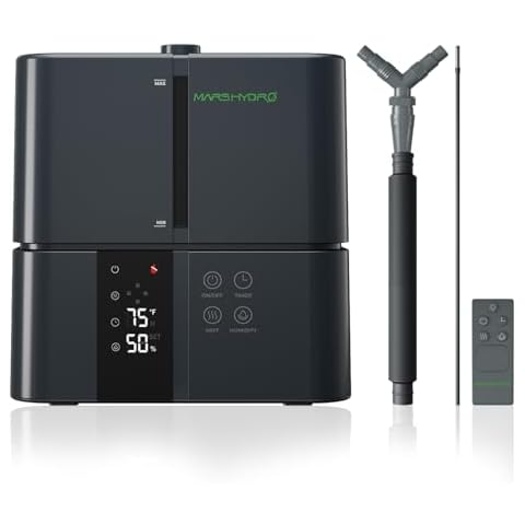 MARS HYDRO Plant Humidifier 5L,with Adjustable Humidity,Timer Function,Ultrasonic Precise and Silent Operation,No-Leak Seal for Grow Tent,Indoor Planting,Greenhouse,Bedroom Cover