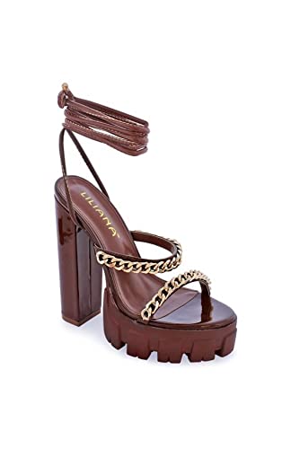 Golden Chocolate Women Heels