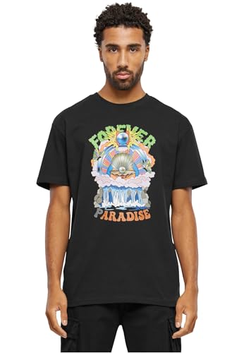 T-Shirt Homme Mister Tee Paradise Oversize Noir Taille L Coupe Ample