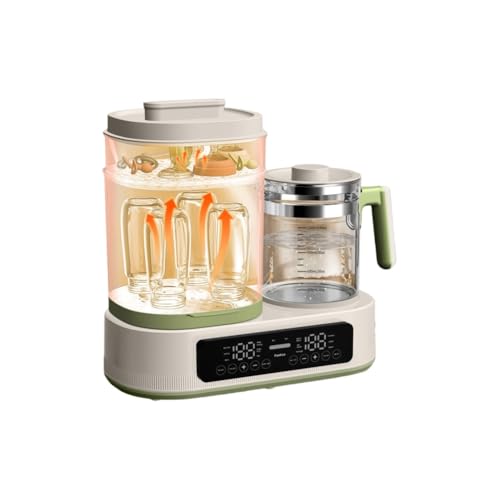 JoFist哺乳瓶消毒多機能ボトルウォーマー 保温 ミルクミルク加熱 授乳用品 赤ちゃん用品 スチーム消毒 タッチスクリーン操作 哺乳びん 滅菌 乾燥 調乳じょーず 離乳食 電気ケトル 温度制御 (グリーン)