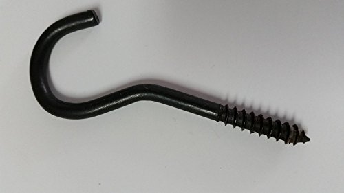 Td Designs 4316327039 Utility Hook 4 Inch Wrought Iron Black Heavy Duty Ceiling Wall Hooks Screw In thumb #1
