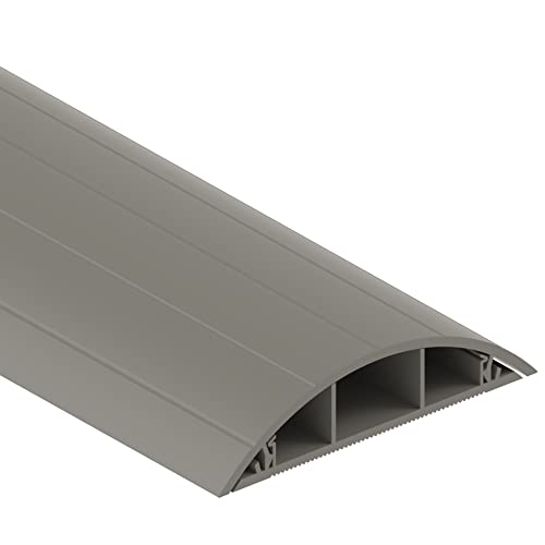 Habengut CC10020 Fußboden-Kabelführung aus PVC Grau, halbrunde...
