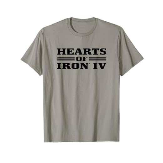 Hearts of Iron IV logo black Strategy Game T-Shirt