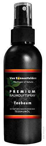 Premium Raumduft Spray &#34;Teebaum&#34; • Mit natürlichem ätherischen Teebaumöl - ohne Alkohol. Langanhaltend, Intensiv, Geruchsneutralisierend, Wohltuend, Entspannend, Erfrischend. (150 ml)