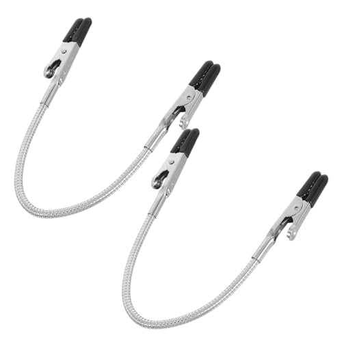 Alipis 2 Pinzas De Cocodrilo De Doble Extremo para Exhibición De Fotos Y Soldadura, Soporte De Alambre Flexible, Herramienta para Manualidades, Clips De Notas Y para Una Sola,
