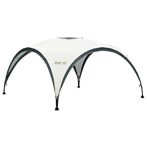 Coleman Gazebo, Event Shelter for Garden and Camping, Sturdy Steel Poles Construction, Large Event Tent, Portable Sun Shelter with Sun Protection SPF 50+, Grey/Green, L - 3.6 x 3.6 m
