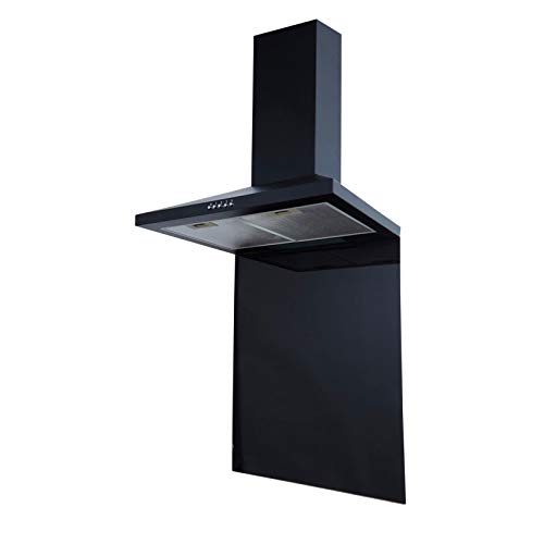 SIA SP60BL Toughened Glass Splashback for Kitchen Cookers Hobs 60cm x 75cm Heat Resistant Black