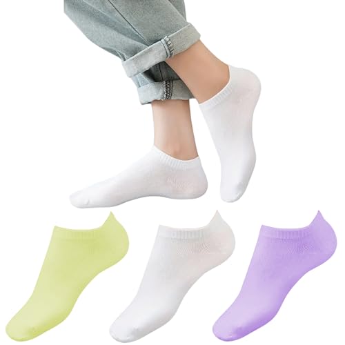 Image of Yuneek Women's Ankle Length Low Cut Cotton Socks Pack Of 3