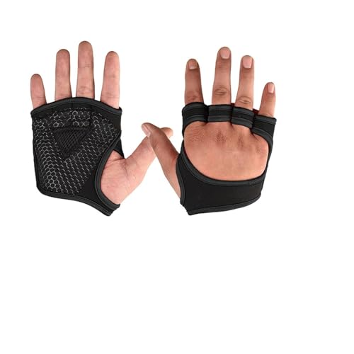 Genérico 1 Par de Guantes Mitades Antichoque Transpirables Ajustables para Gimnasio Entrenamiento con Pesas y Ciclismo Hombres Mujeres