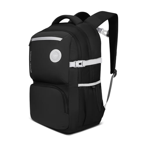 Image of Skybags Ontrak 17 Inch Compatible Laptop Backpack 30L | 3 Compartments with Quick-Access Front Pocket & Rain Cover | Air-Mesh Back Panel & Side Pocket | Office & Travel Backpack for Men & Women