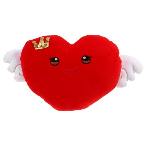 Coussin coeur rouge ange pour décorer le salon et le lit de votre chambre