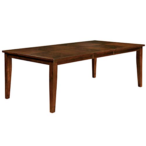 24/7 Shop at Home Jonesie Contemporary Extendable Dining Table, Brown