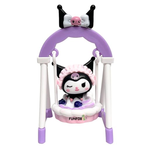 Image of FUNFOB Kuromi Action Figure Height-10cm Collectible for Fans PVC Multicolour | Kuro Swing - Purple Ball