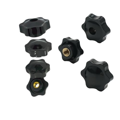 Écrous de serrage M6 noirs type 2 pour bouton de serrage manuel et vis papillon de fixation - 2