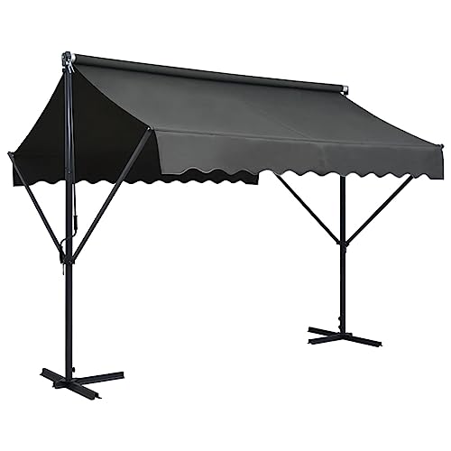 vidaXL Freistehende Markise Standmarkise Gartenmarkise Sonnenschutz Terrassenüberdachung Garten Terrasse Balkon 300x300cm Anthrazit vidaXL Freistehende Markise Standmarkise Gartenmarkise Sonnenschutz Terrassenüberdachung Garten Terrasse Balkon 300x300cm Anthrazit