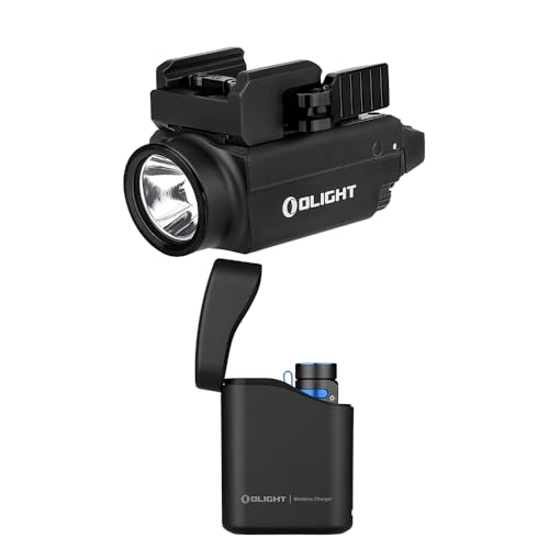 OLIGHT Baldr S 800 Lumens Compact Rail Mount Weaponlight with Green Beam and White LED Combo Bundle Baton4 Premium Edition EDC Flashlights with Type-C Charging Box