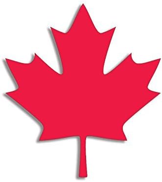 Canadian Flags Red Maple Leaf Shaped Sticker