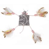 Petlinks Cutie Mouse Feathered Crinkle Cat Toy