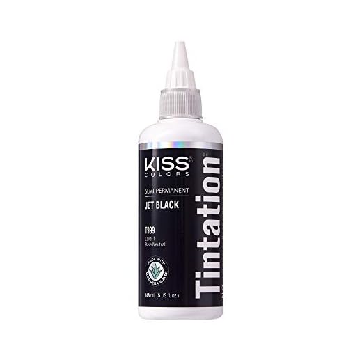 Kiss Tintation Semi-Permanent Hair Color Treatment 148 mL (5 US fl.oz) (Jet Black)
