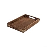 Photo Gallery eawfgtuw vassoio rettangolare in legno, con manici, per tavolino da tè, caffè, ottomano, impermeabile, vassoio decorativo per soggiorno, cucina (grande) Photo Gallery eawfgtuw vassoio rettangolare in legno, con manici, per tavolino da tè, caffè, ottomano, impermeabile, vassoio decorativo per soggiorno, cucina (grande)