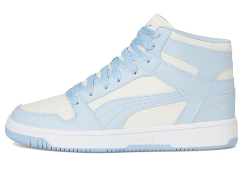 Image of PUMA Women's Rebound Layup Mid Shoes, White-Haute Tropic-Silver AH25, 10.5