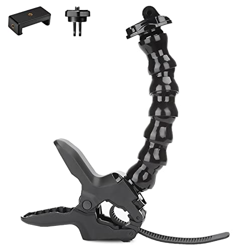 Telesin Jaws Flex Super Clamp Mount Gooseneck Desk Table Stroller Gym Vlog Video Light Extension Holder Attachment For Gopro Max Mini Hero 11 10 9 8 7 6 5, Insta360 X2 X3, Dji Action 2 3 Accessories #TOP25