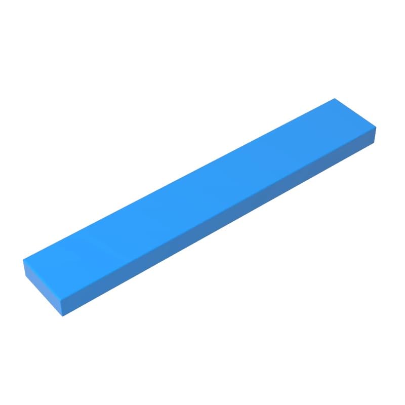 Gobricks 6636 Foundation Plate Tile 1x6 with Groove 50 Pieces GDS-564 Compatible with Lego Building Blocks Color:Dark Azure — image 1