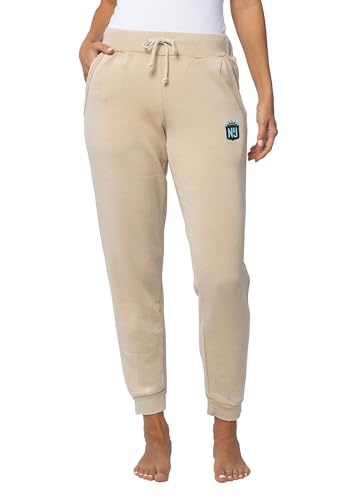 chicka-d Women's Slim Fit Joggers | Primary Team Icon Oatmeal, NJ/NY Gotham FC, Large