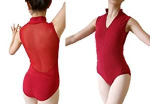 スティナ　ハイネックジップレオタード Amazon | バレエレオタード ハイネックジップアップ ワインXL