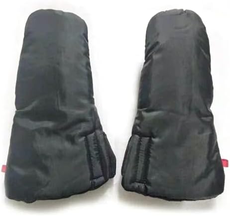 Stroller Gloves 2-Pair Winter Baby Bike & Stroller Gloves, Waterproof & Breathable Universal Handle Covers(Black)