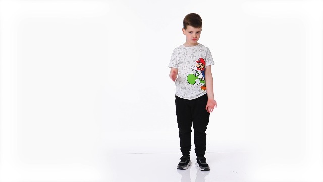 Super Mario Maglietta per Ragazzi Blu 3-4 Anni