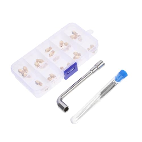 Cabilock Printer Nozzles Replacement Brass Nozzles Cleaning Needles for Printer Professional Wrench