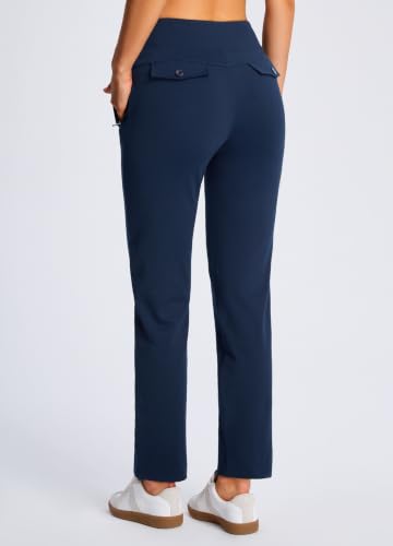 Libin Women's Fleece Lined Pants 29" Stretch Thermal Pants, Navy Blue S - image 2
