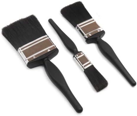 JKG® 3 PACK PAINT BRUSH SET - Furniture Paint Brushes | Perfect for Wood, Acrylic, Varnish, Decorating, Shed, Fence | Small Paint Brushes Set, Home Improvement, Emulsion, Timber [Size: 1", 1.5", 2"]