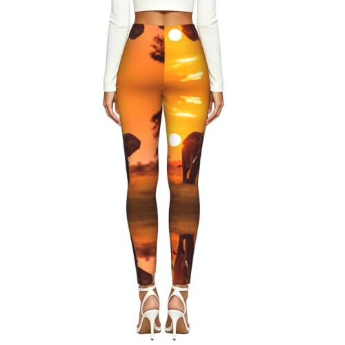 Leggings de compresión moldeadores con estampado de elefante y cintura de alta sujeción 3