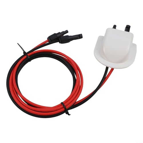 Besttoolifes Sistema de entrada de doble cable solar resistente a la intemperie con cable de extensión de 2 m, carcasa ABS, sello IP68 para techo de caravana, cubierta de yate y P fotovoltaico (blanco