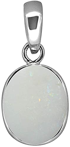 Médaillon avec opale australienne véritable contre les bijoux ternes