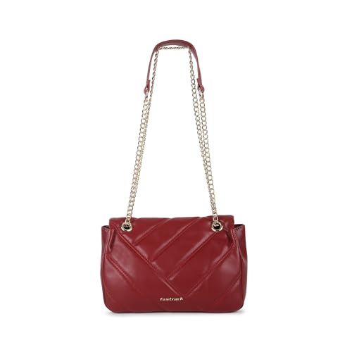 Image of Fastrack Puff Sling with Detachable Pouch | Faux-Leather Women's Handbags | Sling for Casual Carry