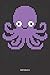 Notizbuch: Retro 8-Bit Pixel Tintenfisch - Liniertes leeres Tintenfisch Notizbuch. Lustiges Tintenfisch Bild, Urlaub, Strand und Meer Design. Oktopus ... Gamer Geschenk für Damen, Herren & Kinder.