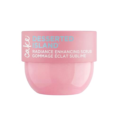 Cake Beauty Exfoliating Body Scrub, Desserted Island Radiance Enhancing Sugar Scrub - Exfoliating & Smoothing with Fine Sugar Crystals - Exfoliator For Dry Dull Skin - 227g/ 8 oz