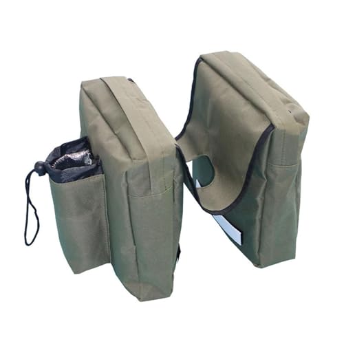 MagiDeal ATV Tank Bag Saddlebag, Easy Installation, Motorcycle Saddle Bag Storage Pocket for UTV Snowmobile, Motorcycle, ATV, Green