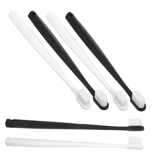 ERINGOGO 6pcs Set Soft Toothbrush Set for Women and Portable Ergonomic Design Segmented Bristle for Thorough Cleaning for Daily Use and Travel Includes and Colors