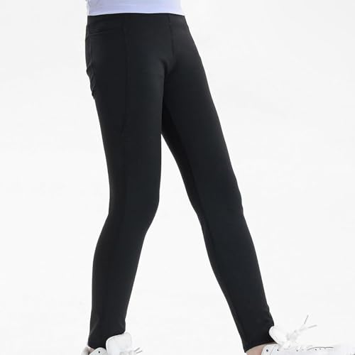 Girls Athletic Leggings Kids Dance Workout Running Yoga Pants Soft Stretchy High Waisted Tights Leggings with Pockets2