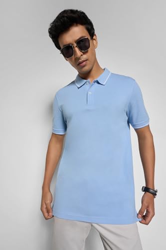 Image of Peregrine by Pantaloons Men's Solid Slim Fit Polo Shirt