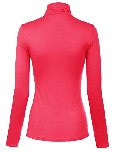 Image of MixMatchy Women's Slim Lightweight Long Sleeve Pullover Turtleneck Mock Shirts Base Layer Undershirts Active Tops