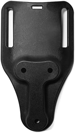 Mid Ride UBL,Midride Universal Belt Loop Adapter with 2" Belt Slot,3-Hole Pattern, Attachment for Duty Holster Belt,Plain Black Finish,One Size